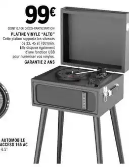 E.Leclerc PLATINE VINYLE ALTO offre
