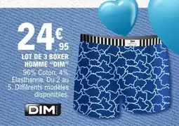 E.Leclerc LOT DE 3 BOXER HOMME “DIM” offre