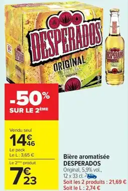Carrefour Market DESPERADOS Bière aromatisée offre