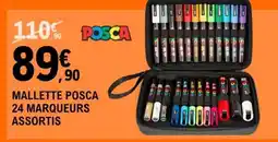 E.Leclerc MALLETTE POSCA 24 MARQUEURS ASSORTIS offre
