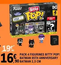 E.Leclerc PACK 4 FIGURINES BITTY POP! offre