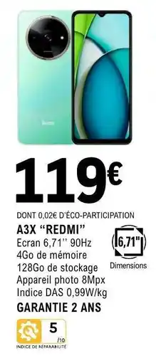 E.Leclerc A3X “REDMI” offre