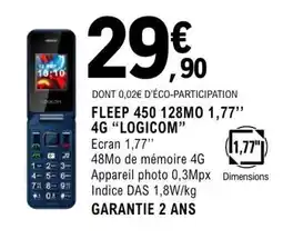 E.Leclerc FLEEP 450 128MO 1,77’’ 4G “LOGICOM” offre