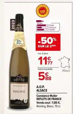 Carrefour A.O.P. Alsace Riesling offre