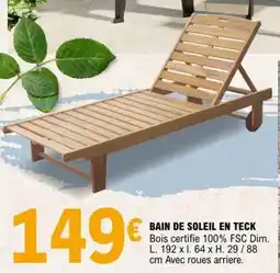 E.Leclerc BAIN DE SOLEIL EN TECK offre