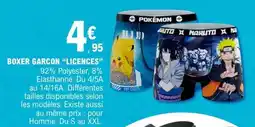 E.Leclerc BOXER GARCON “LICENCES” offre
