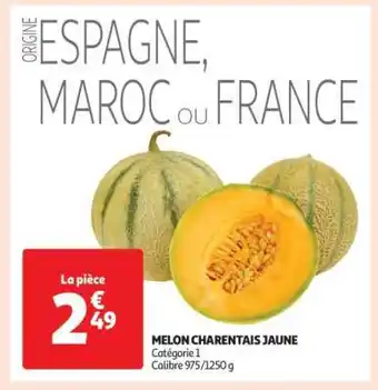 Auchan MELON CHARENTAIS JAUNE offre