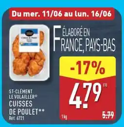 ALDI ST-CLÉMENT LE VOLAILLER CUISSES DE POULET offre