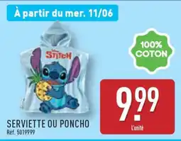ALDI SERVIETTE OU PONCHO offre