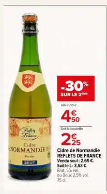 Carrefour Market Cidre de Normandie REFLETS DE FRANCE offre