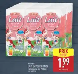 ALDI MILSANI LAIT SAVEUR FRAISE offre