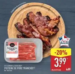 ALDI POITRINE DE PORC TRANCHÉE offre