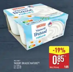ALDI MILSANI Yaourt Brassé Nature offre