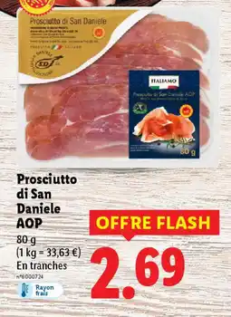 Lidl Prosciutto di san daniele aop offre