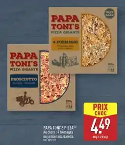 ALDI PAPA TONI'S PIZZA offre