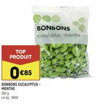 Leader Price Bonbons eucalyptus menthe offre