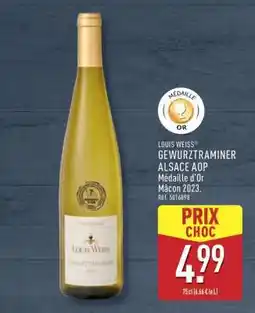 ALDI LOUIS WEISS GEWURZTRAMINER ALSACE AOP offre