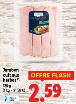 Lidl Jambon cuit aux herbes offre
