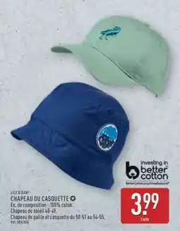 ALDI CHAPEAU OU CASQUETTE offre