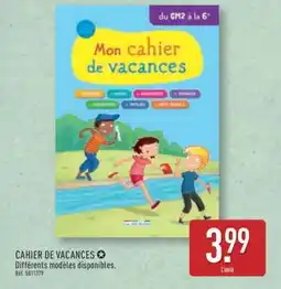 ALDI Cahier de vacances offre