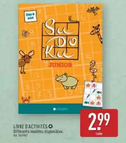 ALDI Livre D' Activités offre