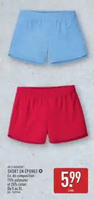 ALDI SHORT EN ÉPONGE offre