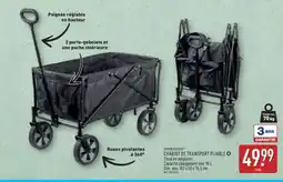 ALDI ADVENTURIDGE CHARIOT DE TRANSPORT PLIABLE offre