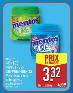 ALDI Mentos Pure Fresh Chewing Gum offre