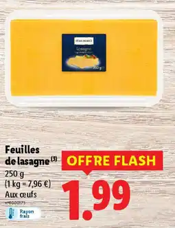 Lidl Feuilles de lasagne offre