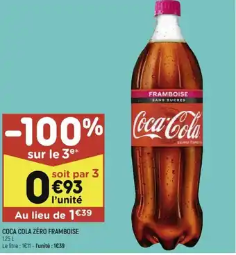Leader Price Coca cola zéro framboise offre
