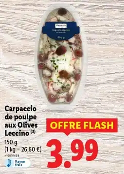 Lidl Carpaccio de poulpe aux olives leccino offre