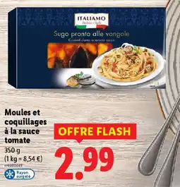 Lidl Moules et coquillages à la sauce tomate offre
