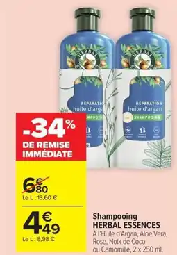 Carrefour Market HERBAL ESSENCES Shampooing offre