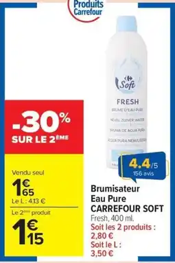 Carrefour Market CARREFOUR SOFT Brumisateur Eau Pure offre