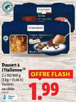 Lidl Dessert à l'italienne offre