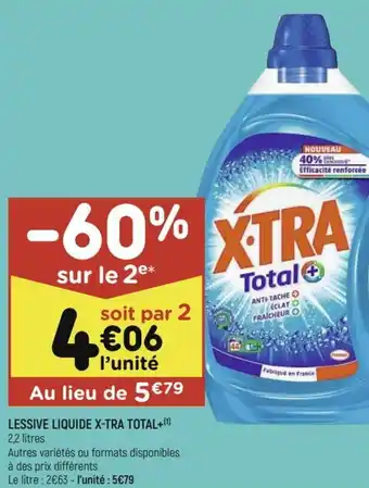 Leader Price Lessive liquide x-tra total offre