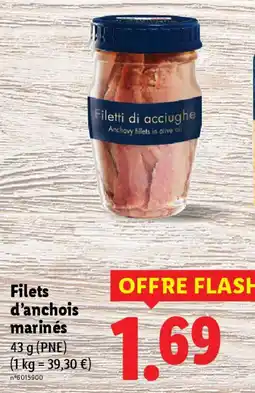 Lidl Filets d'anchois marinés offre