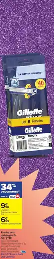 Carrefour Market GILLETTE Rasoirs non rechargeable offre