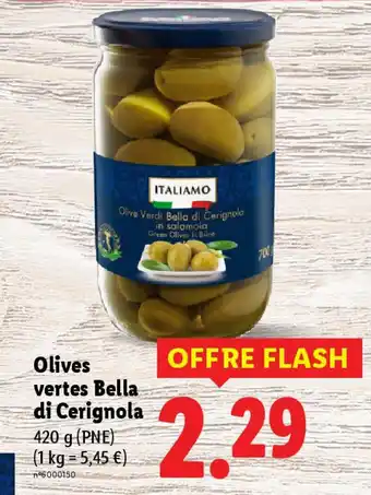 Lidl Olives vertes bella di cerignola offre