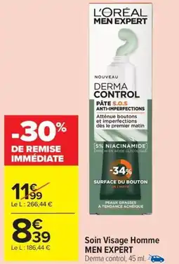 Carrefour Market MEN EXPERT Soin Visage Homme offre