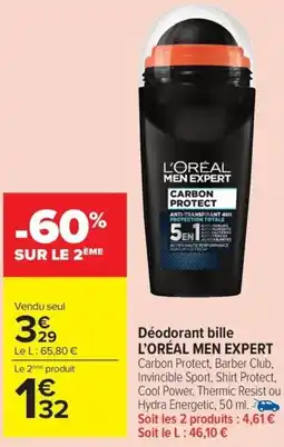 Carrefour Market L'ORÉAL MEN EXPERT Déodorant bille offre