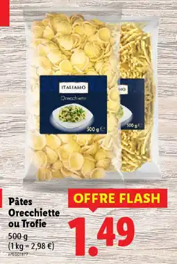 Lidl Pâtes orecchiette ou trofie offre
