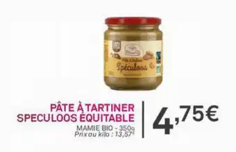 Pâte à tartiner speculoos equitable