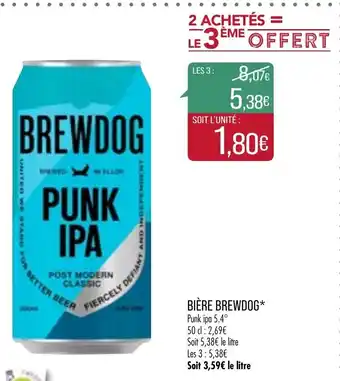 Match Bière brewdog offre
