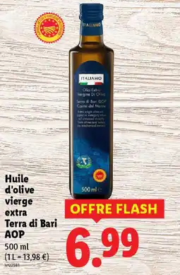 Lidl Huile d'olive vierge extra terra di bari aop offre