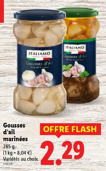 Lidl Gousses d'ail marinées offre