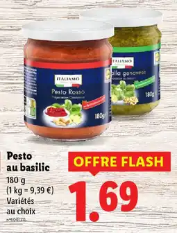 Lidl Pesto au basilic offre