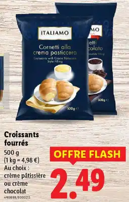 Lidl Croissants fourrés offre