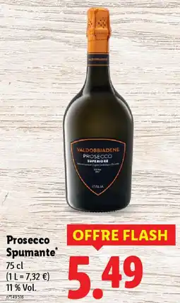 Lidl Prosecco spumante offre