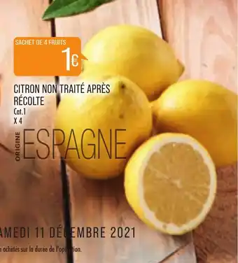 Match Citron non traité après récolte offre